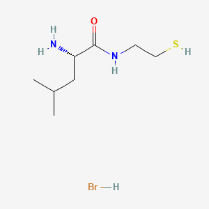 molecular formula C8H19BrN2OS B12742254 Leucinamide, N-(2-mercaptoethyl)-, hydrobromide CAS No. 120626-96-2