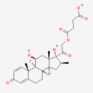 molecular formula C26H33FO8 B12742293 Betamethasone succinate CAS No. 27297-42-3