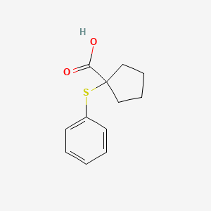 molecular formula C12H14O2S B1274231 1-(Phenylsulfanyl)cyclopentane-1-carboxylic acid CAS No. 57557-65-0
