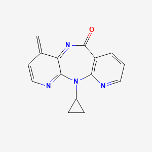 molecular formula C15H12N4O B12742310 Nevirapine quinone methide CAS No. 1061160-22-2