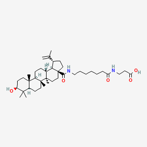 molecular formula C40H66N2O5 B12742347 N'-(N-(3beta-Hydroxylup-20(29)-en-28-oyl)-7-aminoheptanoyl)-3-aminopropionic acid CAS No. 150840-71-4