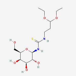 molecular formula C14H28N2O7S B12742364 N-(3,3-Diethoxypropyl)-N'-beta-galactopyranosylthiourea CAS No. 91146-97-3