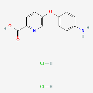 molecular formula C12H12Cl2N2O3 B1274237 Picolinic acid, 5-(p-aminophenoxy)-, dihydrochloride CAS No. 72133-30-3