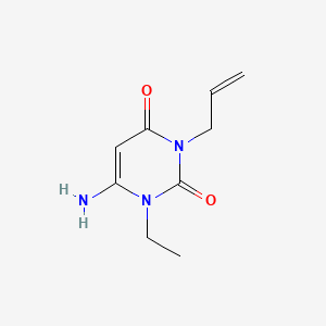 molecular formula C9H13N3O2 B1274238 6-Amino-1-ethyl-3-prop-2-enylpyrimidine-2,4-dione CAS No. 72361-29-6