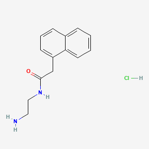 molecular formula C14H17ClN2O B1274239 N-(2-Aminoethyl)-1-naphthylacetamide hydrochloride CAS No. 73664-32-1