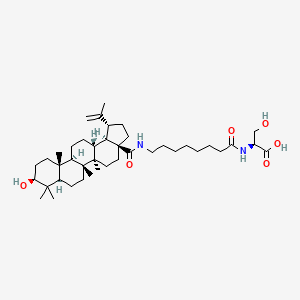 molecular formula C41H68N2O6 B12742391 N'-(N-(3beta-Hydroxylup-20(29)-en-28-oyl)-8-aminooctanoyl)-L-serine CAS No. 174740-48-8