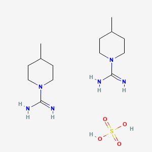 molecular formula C14H32N6O4S B1274240 1-Piperazinecarboxamidine, 4-methyl-, hemisulfate CAS No. 73771-20-7