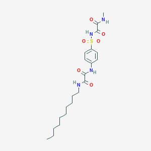 molecular formula C21H32N4O6S B12742412 N-((4-(((Decylamino)oxoacetyl)amino)phenyl)sulfonyl)-N'-methylethanediamide CAS No. 81717-45-5