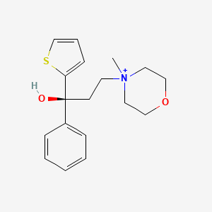 molecular formula C18H24NO2S+ B12742413 Morpholinium, 4-((3S)-3-hydroxy-3-phenyl-3-(2-thienyl)propyl)-4-methyl- CAS No. 1176319-03-1