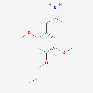 molecular formula C14H23NO3 B12742436 4-Propoxy-2,5-dimethoxy amphetamine CAS No. 123643-24-3