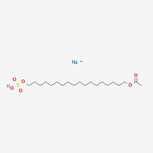 molecular formula C20H40NaO6S+ B12742442 Sodium acetoxyoctadecyl sulphate CAS No. 65151-94-2