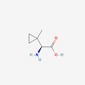 Cyclopropaneacetic acid, alpha-amino-1-methyl-, (S)-