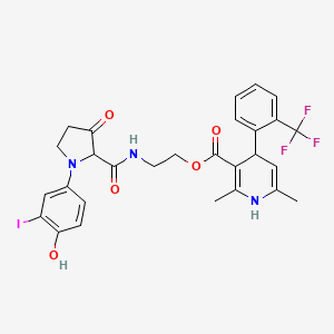 molecular formula C28H27F3IN3O5 B12742559 Iodipin CAS No. 8049-96-5