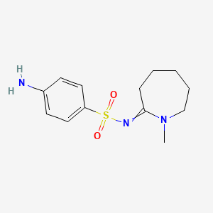 molecular formula C13H19N3O2S B1274259 4-amino-N-(1-methylazepan-2-ylidene)benzenesulfonamide 