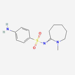 molecular formula C13H19N3O2S B1274259 4-amino-N-[(2Z)-1-methylazepan-2-ylidene]benzene-1-sulfonamide 