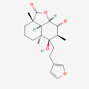 molecular formula C20H26O5 B12742605 Ballotinone CAS No. 61289-05-2