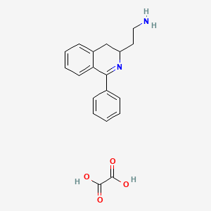 molecular formula C19H20N2O4 B12742612 oxalic acid;2-(1-phenyl-3,4-dihydroisoquinolin-3-yl)ethanamine CAS No. 83658-20-2