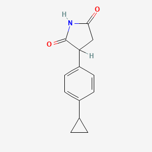 molecular formula C13H13NO2 B12742668 p-Cyclopropylphenylsuccinimide CAS No. 115906-18-8
