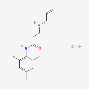molecular formula C15H23ClN2O B12742831 Propanamide, 3-(2-propenylamino)-N-(2,4,6-trimethylphenyl)-, monohydrochloride CAS No. 121513-24-4