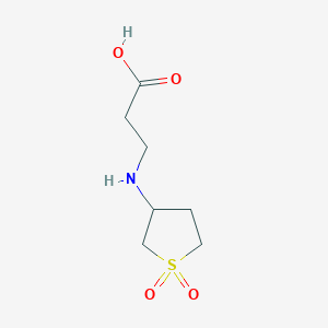 molecular formula C7H13NO4S B1274285 3-[(1,1-Dioxothiolan-3-yl)amino]propanoic acid CAS No. 247109-39-3