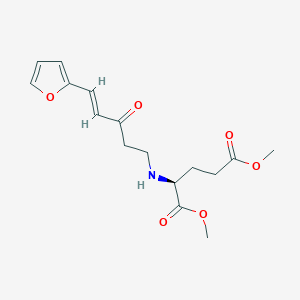 molecular formula C16H21NO6 B12742860 Dimethyl N-((4E)-5-(2-furanyl)-3-oxo-4-pentenyl)-L-glutamate CAS No. 209920-06-9