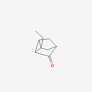 molecular formula C9H12O B1274288 1-Ethyltricyclo[2.2.1.0~2,6~]heptan-3-one CAS No. 33241-51-9