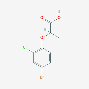 molecular formula C9H8BrClO3 B1274291 2-(4-Bromo-2-chlorophenoxy)propanoic acid CAS No. 588681-97-4