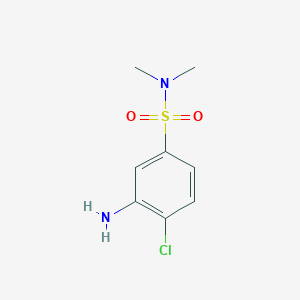 molecular formula C8H11ClN2O2S B1274293 3-amino-4-chloro-N,N-dimethylbenzenesulfonamide CAS No. 100313-81-3