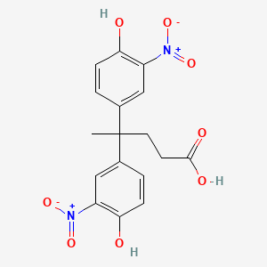 4,4-Bis(4-hydroxy-3-nitrophenyl)pentanoic acid