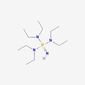 molecular formula C12H31N4P B1274299 [Bis(diethylamino)(imino)-phosphanyl]diethylamine CAS No. 74400-91-2