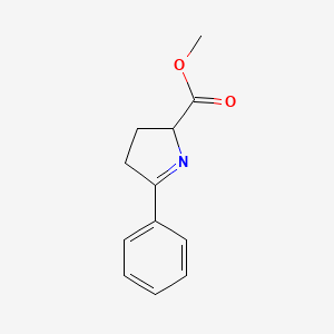 molecular formula C12H13NO2 B1274307 methyl 5-phenyl-3,4-dihydro-2H-pyrrole-2-carboxylate CAS No. 111836-35-2
