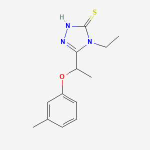 4-ethyl-5-[1-(3-methylphenoxy)ethyl]-4H-1,2,4-triazole-3-thiol