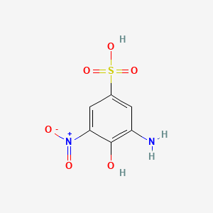 molecular formula C6H6N2O6S B1274320 3-Amino-4-hydroxy-5-nitrobenzenesulfonic acid CAS No. 96-93-5