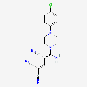 4-Amino-4-[4-(4-chlorophenyl)piperazin-1-yl]buta-1,3-diene-1,1,3-tricarbonitrile