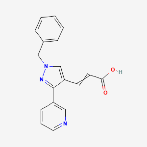3-(1-Benzyl-3-pyridin-3-ylpyrazol-4-yl)prop-2-enoic acid
