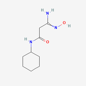 molecular formula C9H17N3O2 B1274355 3-amino-N-cyclohexyl-3-hydroxyiminopropanamide 