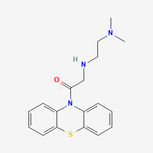 molecular formula C18H21N3OS B12743643 Phenothiazine, 10-(N-(2-(dimethylamino)ethyl)glycyl)- CAS No. 93995-89-2