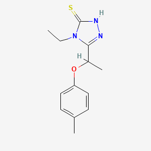4-ethyl-5-[1-(4-methylphenoxy)ethyl]-4H-1,2,4-triazole-3-thiol