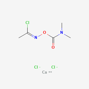molecular formula C5H9CaCl3N2O2 B12743863 calcium;[(Z)-1-chloroethylideneamino] N,N-dimethylcarbamate;dichloride CAS No. 171199-19-2