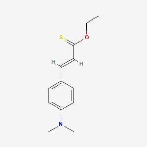 molecular formula C13H17NOS B12743914 Cinnamic acid, (4-dimethylamino)thio-, O-ethyl ester CAS No. 117666-89-4