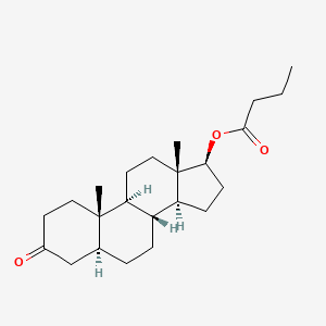 molecular formula C23H36O3 B12744101 Dihydrotestosterone butyrate CAS No. 18069-66-4