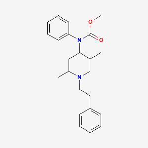 molecular formula C23H30N2O2 B12744110 Methyl (2,5-dimethyl-1-(2-phenylethyl)-4-piperidinyl)phenylcarbamate CAS No. 122990-58-3