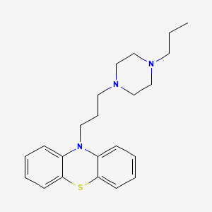 molecular formula C22H29N3S B12744140 Phenothiazine, 10-(3-(4-propyl-1-piperazinyl)propyl)- CAS No. 103905-68-6