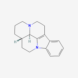 molecular formula C17H20N2 B12744143 20,21-Dinoreburnamenine, 14,15-dihydro-, (16-alpha)- CAS No. 86680-44-6
