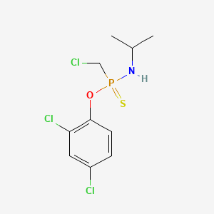 molecular formula C10H13Cl3NOPS B12744265 O-(2,4-Dichlorophenyl) P-(chloromethyl)-N-(1-methylethyl)phosphonamidothioate CAS No. 18361-88-1