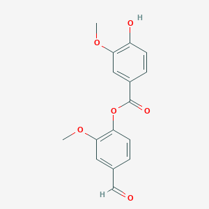 molecular formula C16H14O6 B12744330 Vanillin vanillate CAS No. 100644-89-1