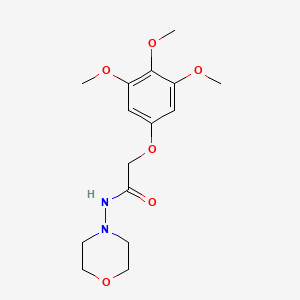 molecular formula C15H22N2O6 B12744412 Acetamide, N-4-morpholinyl-2-(3,4,5-trimethoxyphenoxy)- CAS No. 116876-91-6