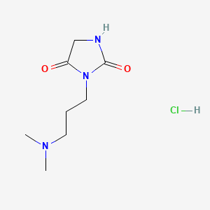 molecular formula C8H16ClN3O2 B12744416 Hydantoin, 3-(3-(dimethylamino)propyl)-, hydrochloride CAS No. 86503-25-5
