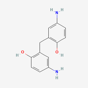 molecular formula C13H14N2O2 B12744441 2,2'-Methylenebis(4-aminophenol) CAS No. 63969-46-0