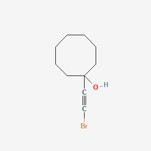 molecular formula C10H15BrO B12744541 Cyclooctanol, 1-(2-bromoethynyl)- CAS No. 99173-94-1